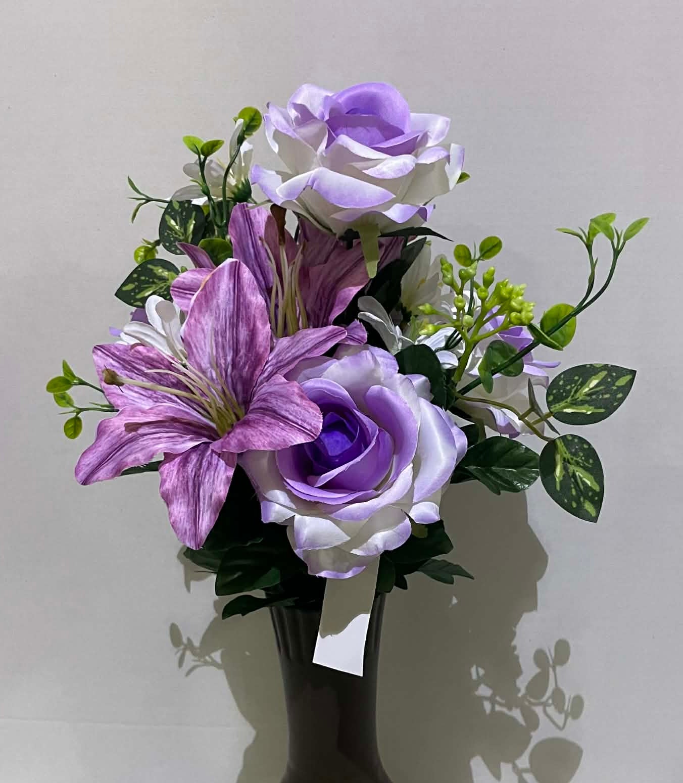 226020-LV - 18" Rose and Lily Bush