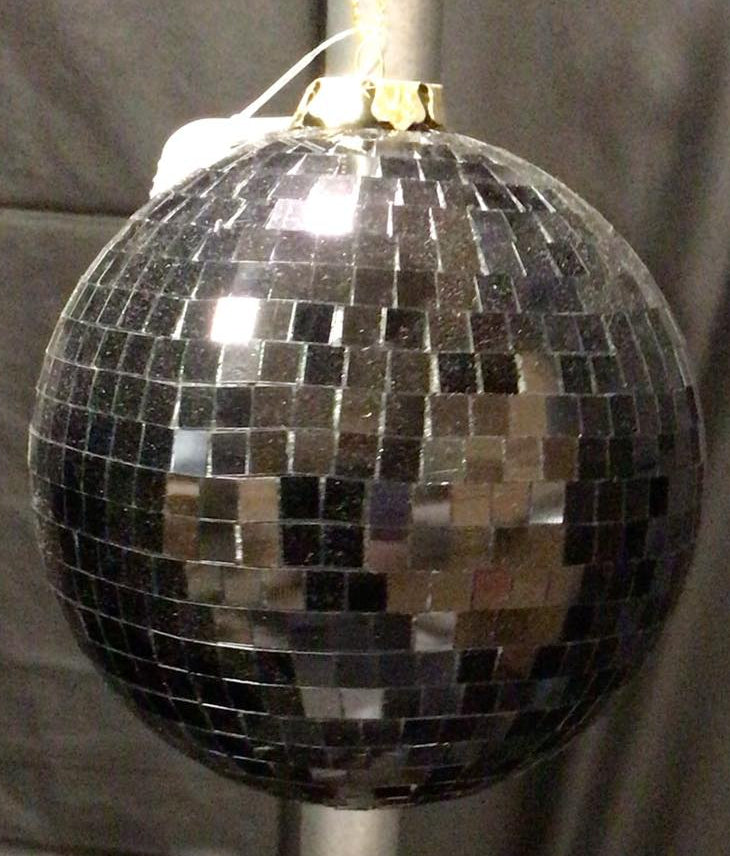 XJ717502 - 100 mm Mirror Ball Ornament - Black