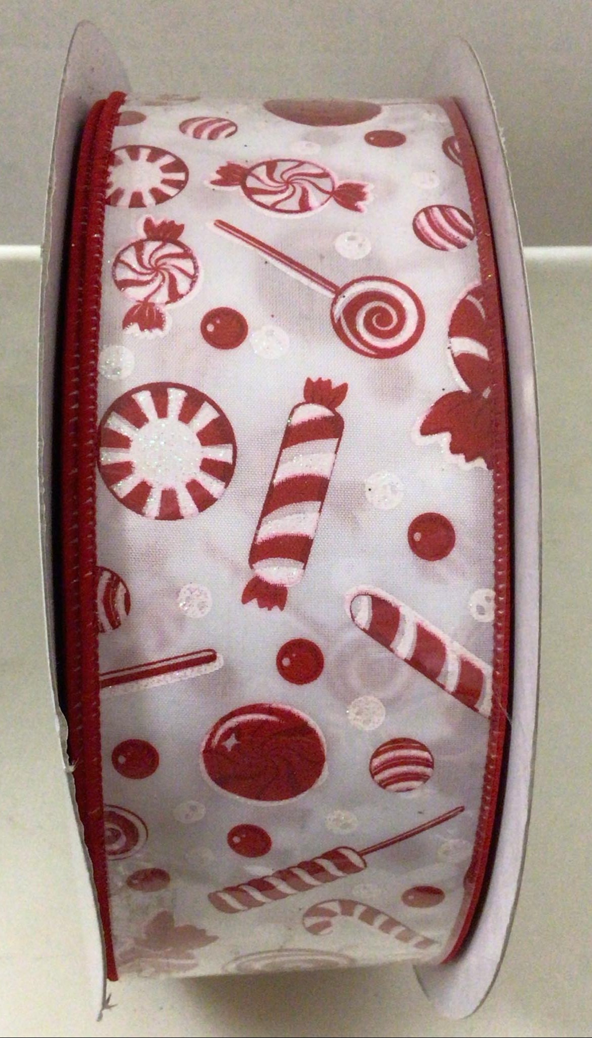 R958 - #40 Red & White Candy Ribbon