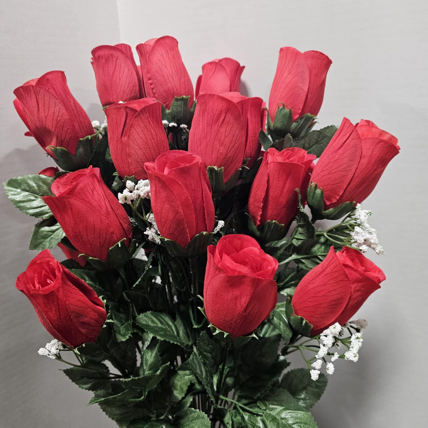 81066-RD - 23" Printing Rose Bud Bush