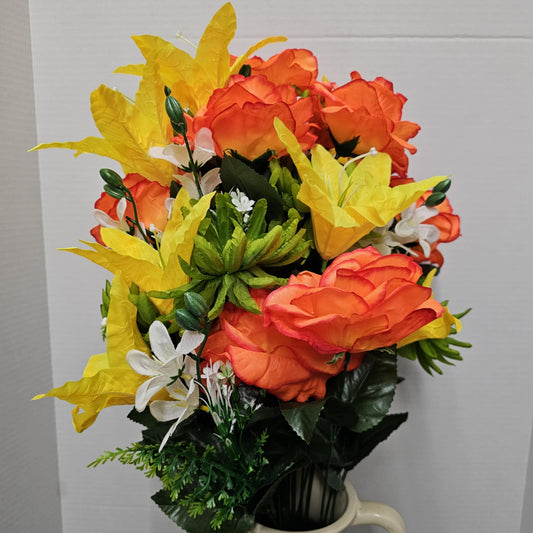 Rose, Daisy and Tiger Lily Bush