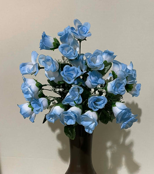 76646-LT.BL - Mini Rose Bud Bush