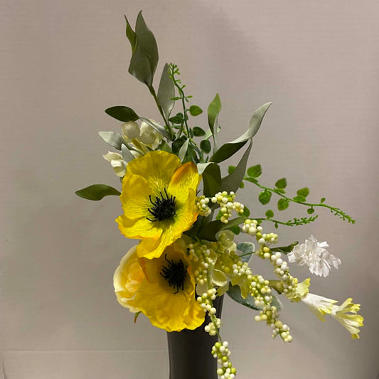 64992 - 18" Mixed Rose/Poppy Bush