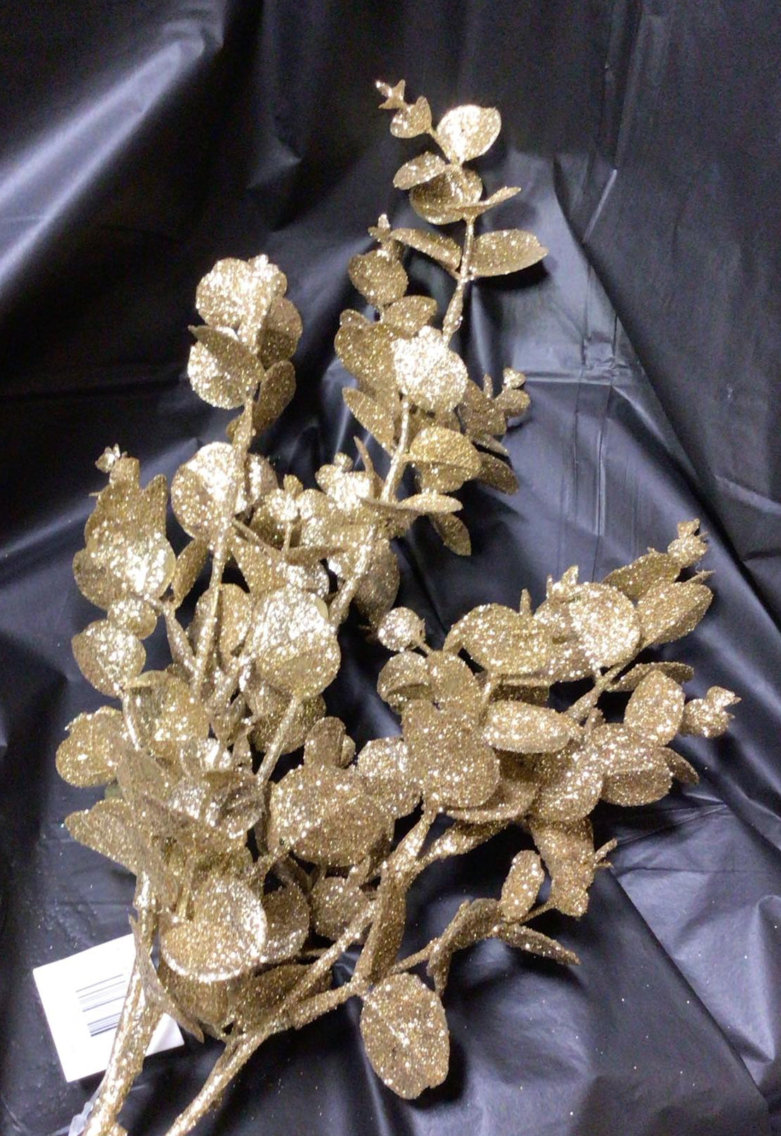 195413GD - 31" Glitter Eucalyptus Spray - Gold