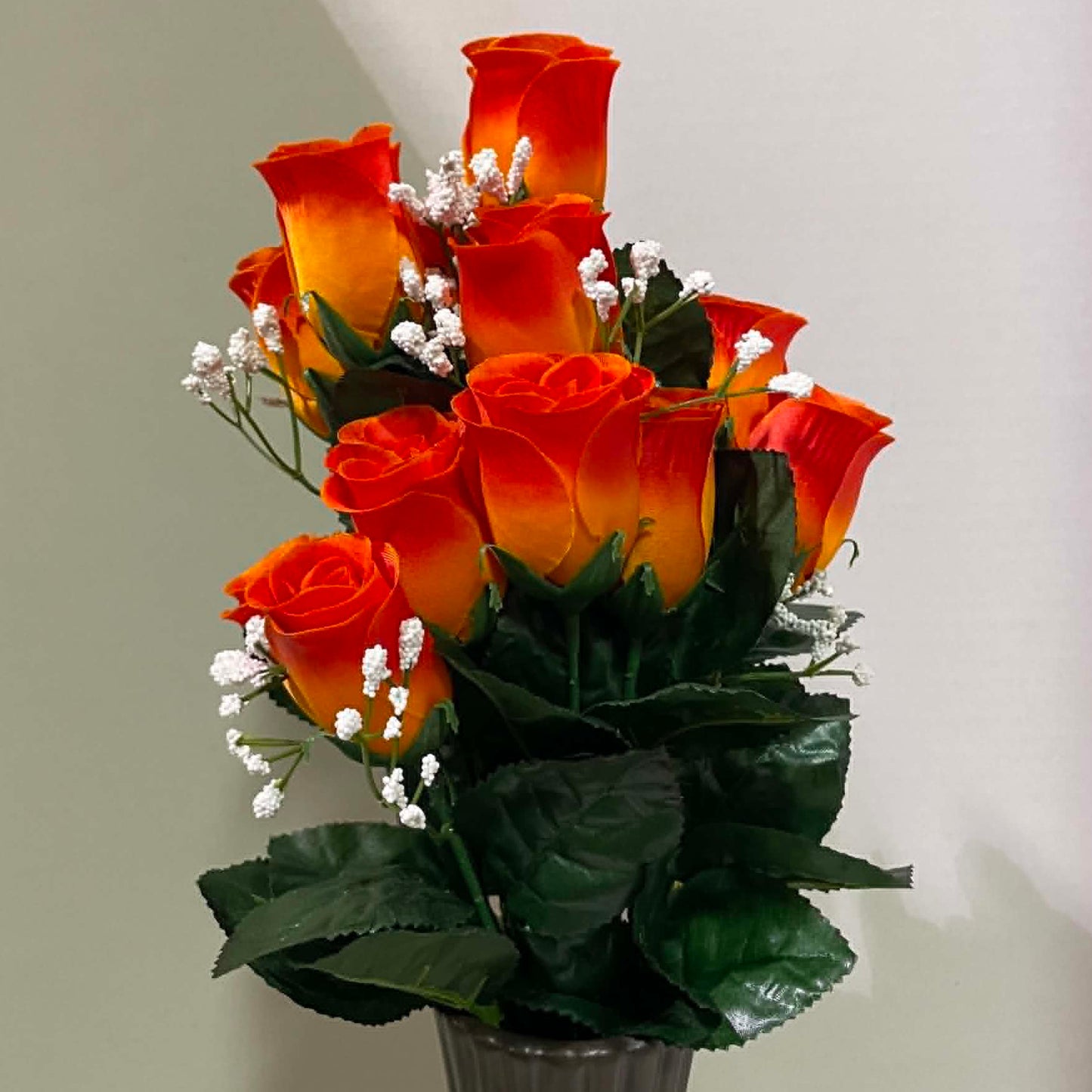 30308-OR - 16" Color Fast Lillian Rose Bud Bush