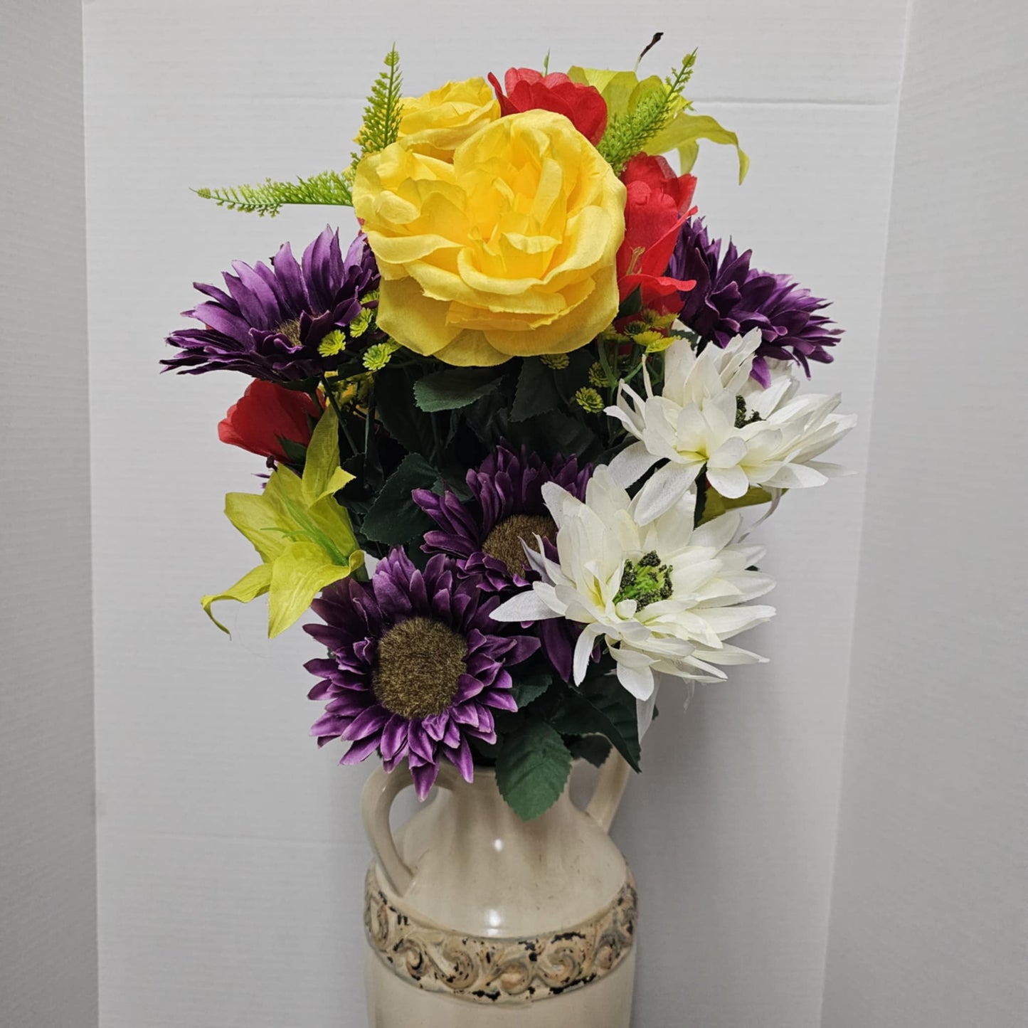 Dahlia and Sunflower Bush