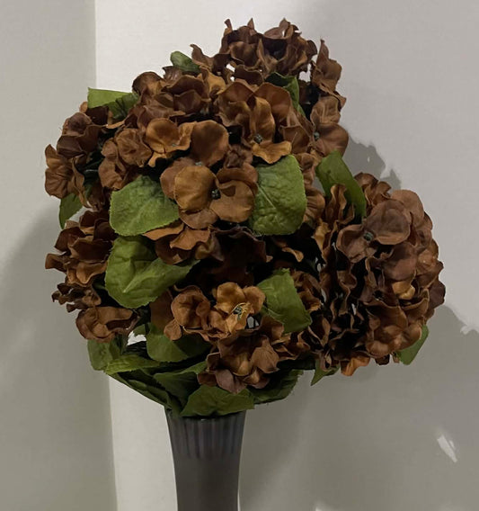 GPB730-CHOCOLATE - Satin Hydrangea Bush