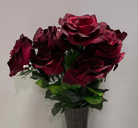 56158-BURG - Rose Satin Fall Bush