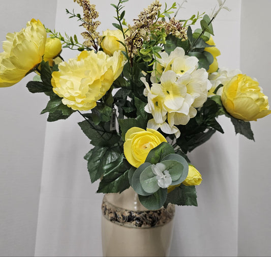 82552-YEL - 26" Peony Ranunculus Mixed