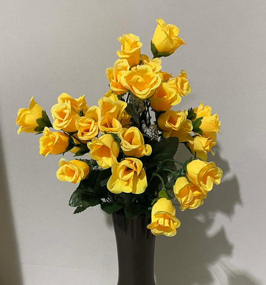 76642-YEL - Mini Rose Bud Bush