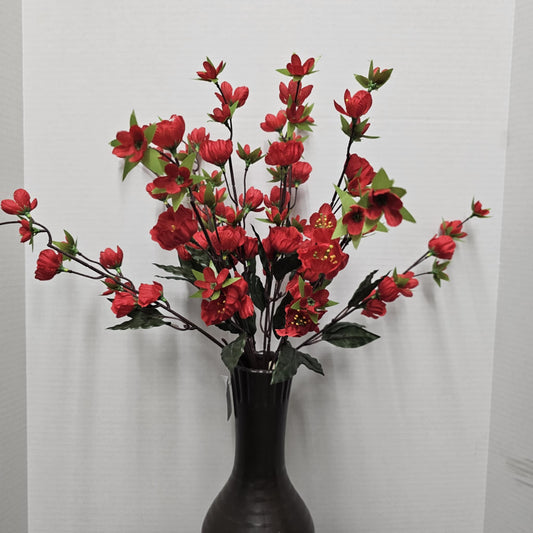 84324-RD - 17" Peach Blossom Bush