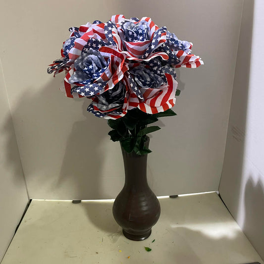 30370-USA - American Stars Stripes Rose Flag
