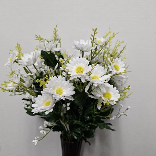 85083-WT - 20" Daisy Bush