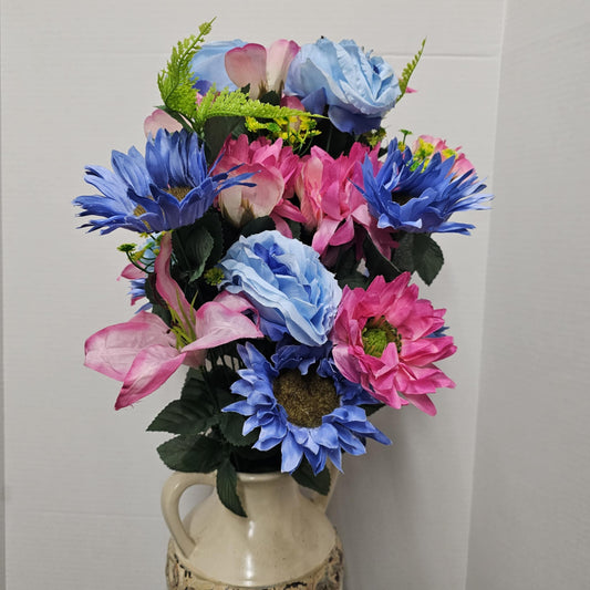Dahlia and Sunflower Bush - GPB19439-PK/BL