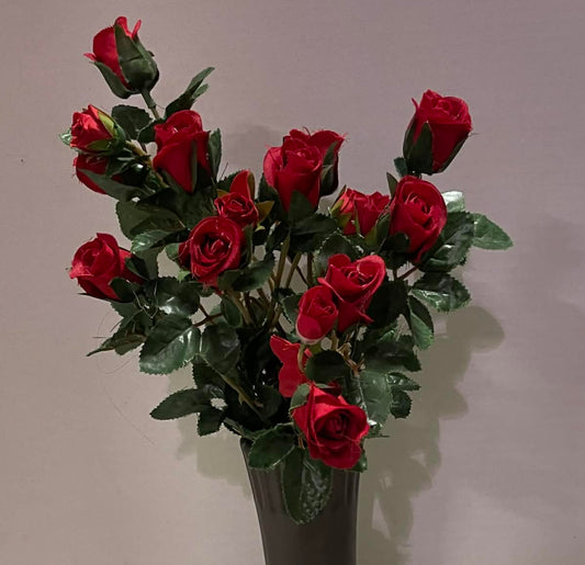 S5265-RED - Mini Rose Bud Bush