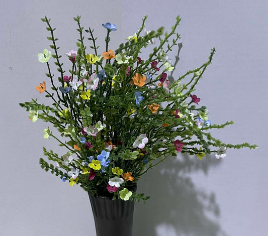 82394-MULTISPR - 21" Plastic Flowering Bush