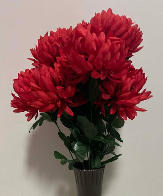 226035-RED - 22" Ball Mum Bush