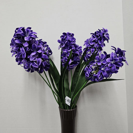 84889-PU - 21" Satin Hyacinth Bush
