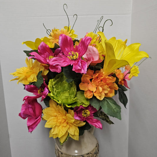 Peony, Rose, Lily, Dahlia and Hydrangea Mixed Bush - GPB7315-BT/OR/KW