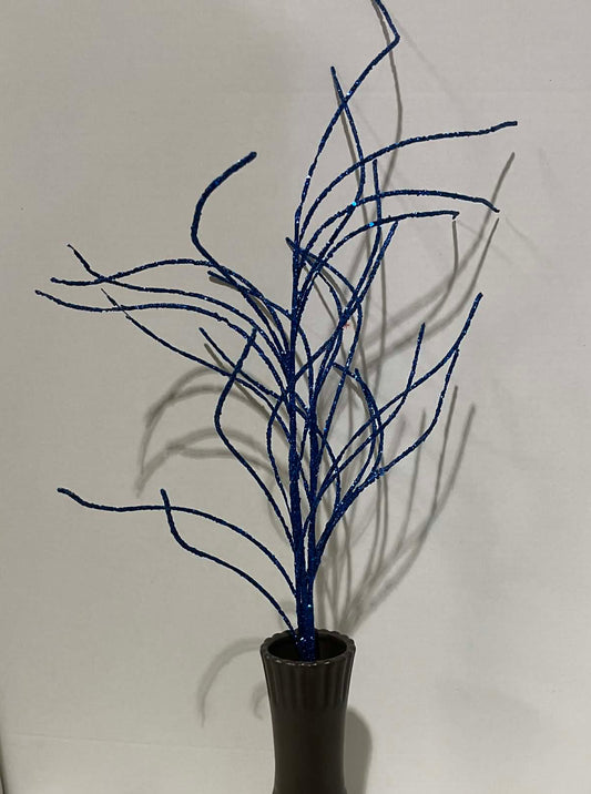 63745NVBL - 30" Glitter Twig Spray