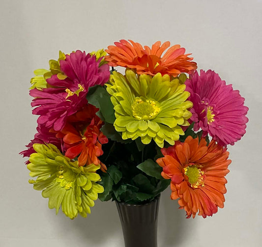 54834-OR/BTY/GN - 19" Gerber Daisy Bush