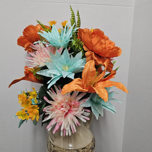 Peony, Mum & Lily Mix - GPB24393 -OR/TUR/PK