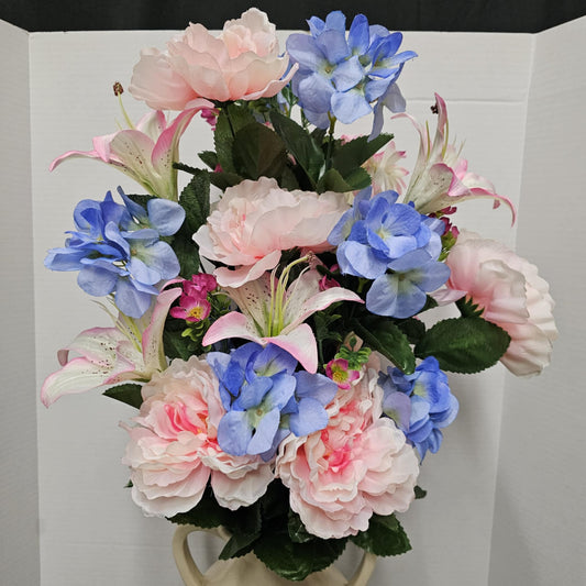 Peony, Hydrangea and Lily Bush - 30596-PK-BL