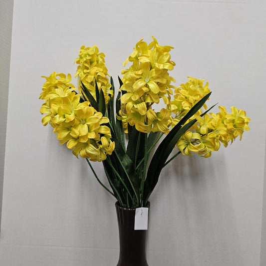 84889-YEL - 21" Satin Hyacinth Bush
