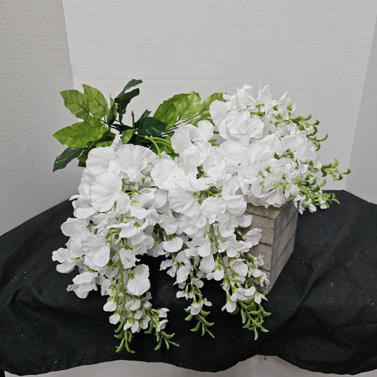 83437-WHITE - 26" Wisteria Bush