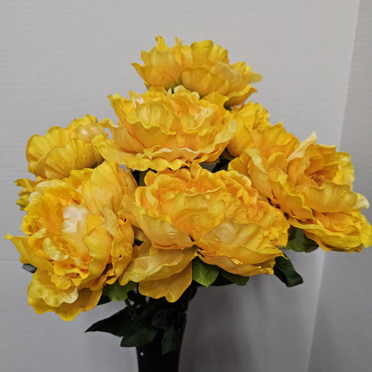 54849-YEL - 22" Peony Bush