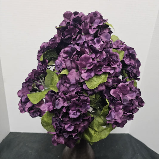 GPB730-EGGPLANT - Satin Hydrangea Bush