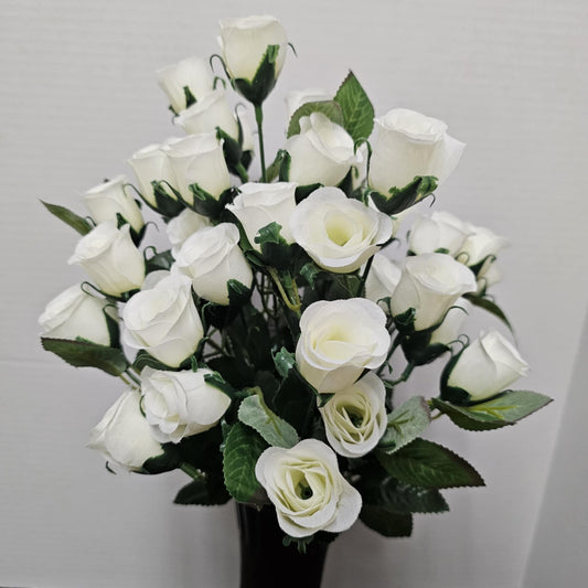 226022-WTE - 19" Mini Rose Bud Bush