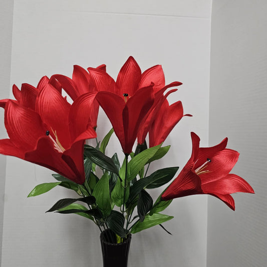 30441-RD - Color Fast Trumpet Lily Bush