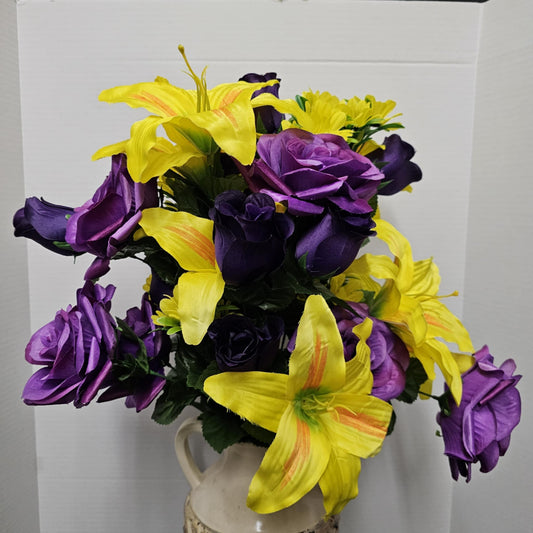 80359A-YELPU - 28" Lilium Rose Bush