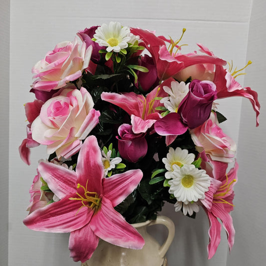 80359-PKBTY - 28" Lilium Rose Bush