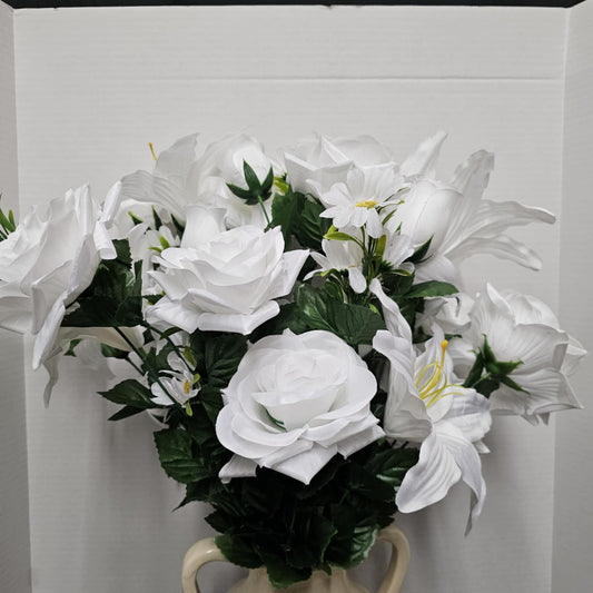 80359A-WT - 28" Lilium Rose Bush
