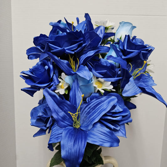 80359A-BL - 28" Lilium Rose Bush