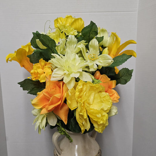 Peony, Rose, Lily, Dahlia and Hydrangea Mixed Bush - GPB7315-YW MIX