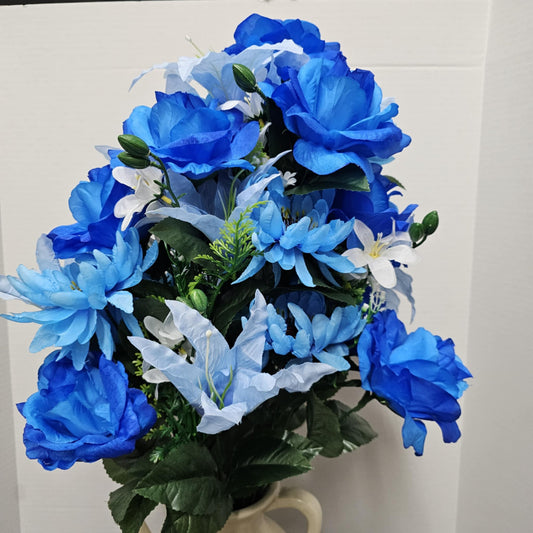 Rose, Daisy and Tiger Lily Bush - 229002-BLU