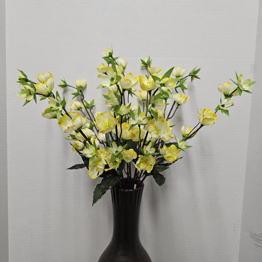 84324-YEL - 17" Peach Blossom Bush