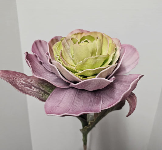 35" Foam Ranunculus Spray - 265892PURPLEGRN