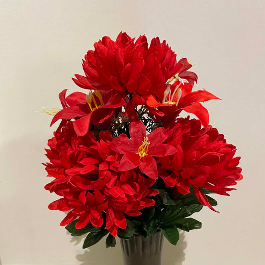 65906-RED - Mum and Lily Mixed Bush
