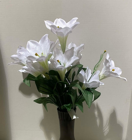 84220-WT - 20" Easter Lily Bush