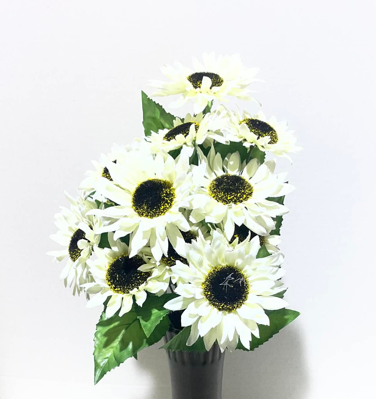 80250-CR - 17" Satin Sunflower Bush