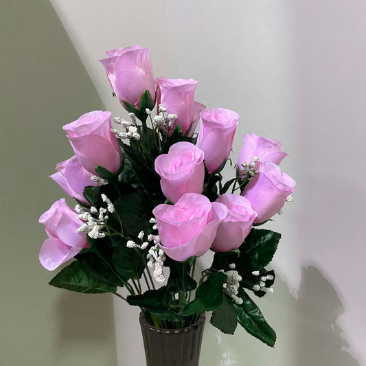 30308-PK2 - 16" Color Fast Lillian Rose Bud Bush