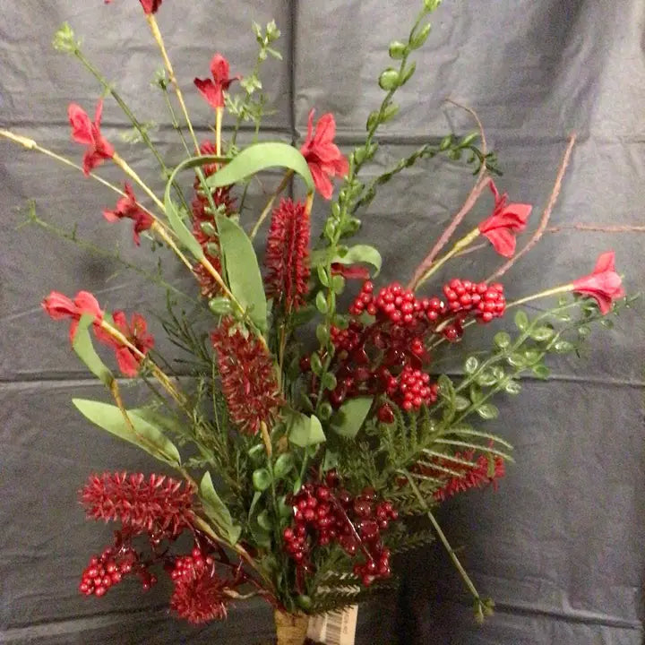 63526-RD - 24" Mixed Christmas Spray