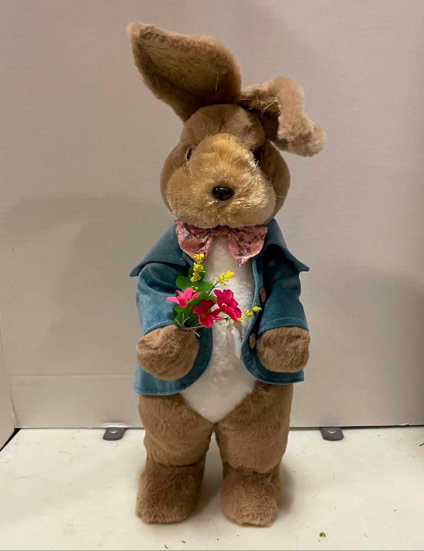63360BOY - Standing Bunny with Flowers