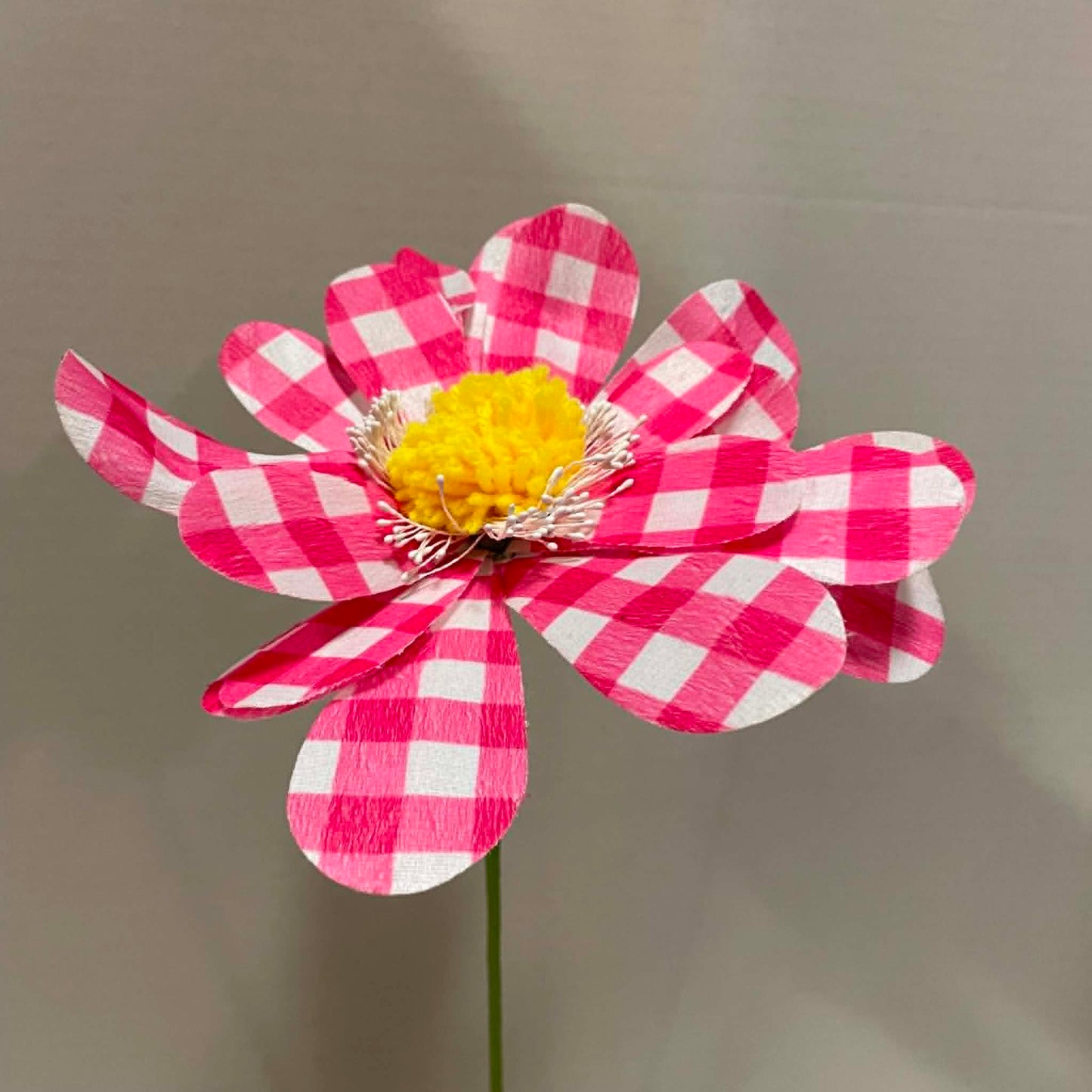 63443BT - 24" Gingham Sunflower Spray