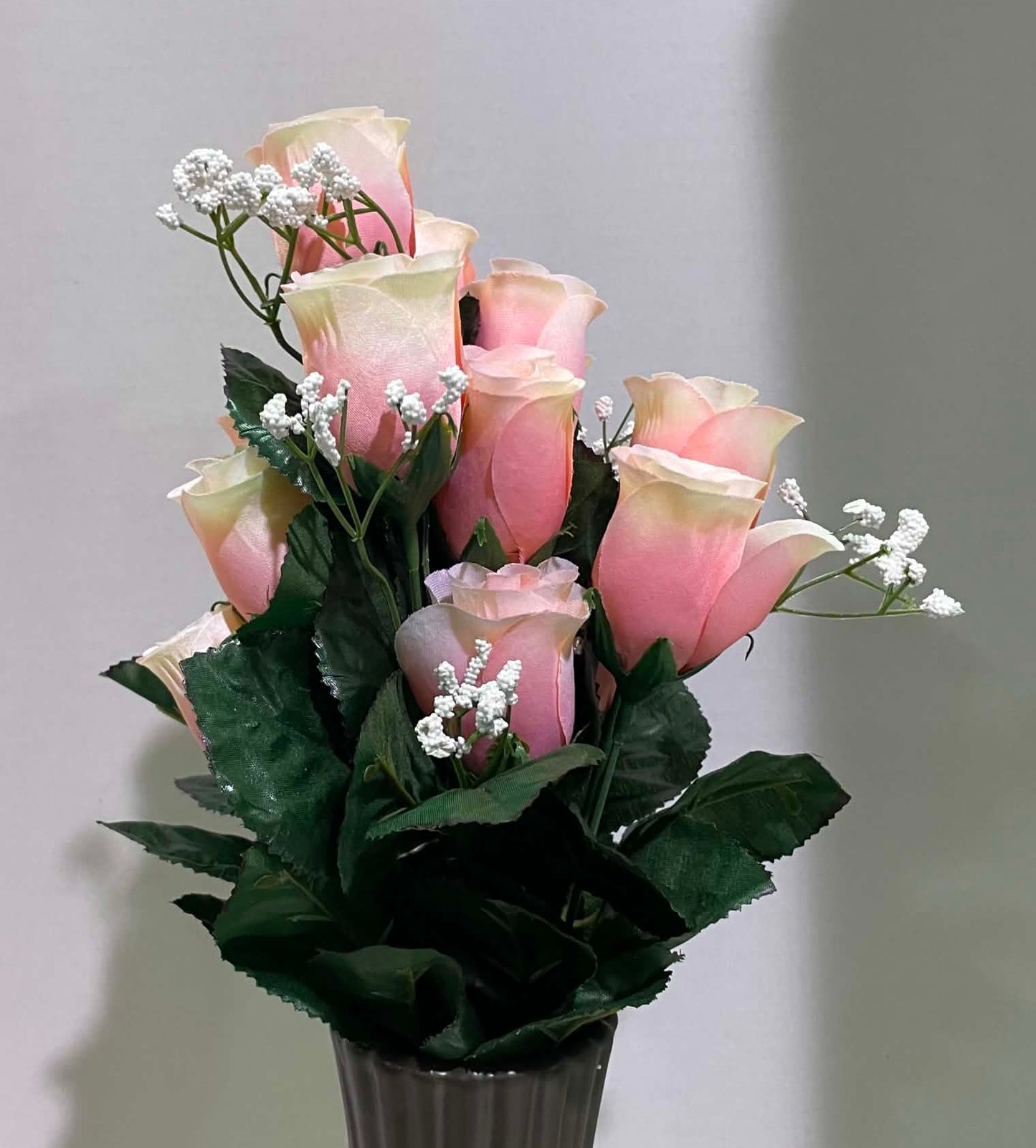 30308-BEPK - 16" Color Fast Lillian Rose Bud Bush