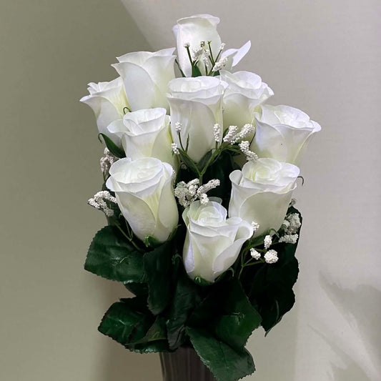 30308-CM - 16" Color Fast Lillian Rose Bud Bush